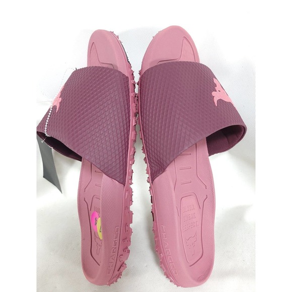 Under Armour Project Rock 2.0 Slides Fat Tire 3025237-500 Maroon (Mens Size 14) - Picture 6 of 6